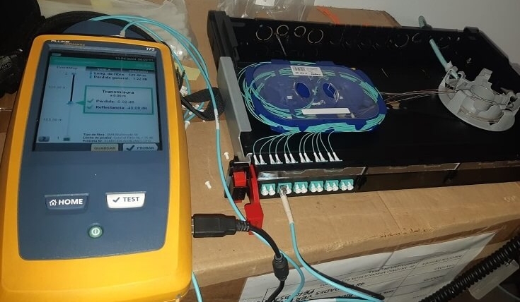 Tendido enlaces de Fibra Óptica MM/OM4 – Fenix Power / planta Chilca
